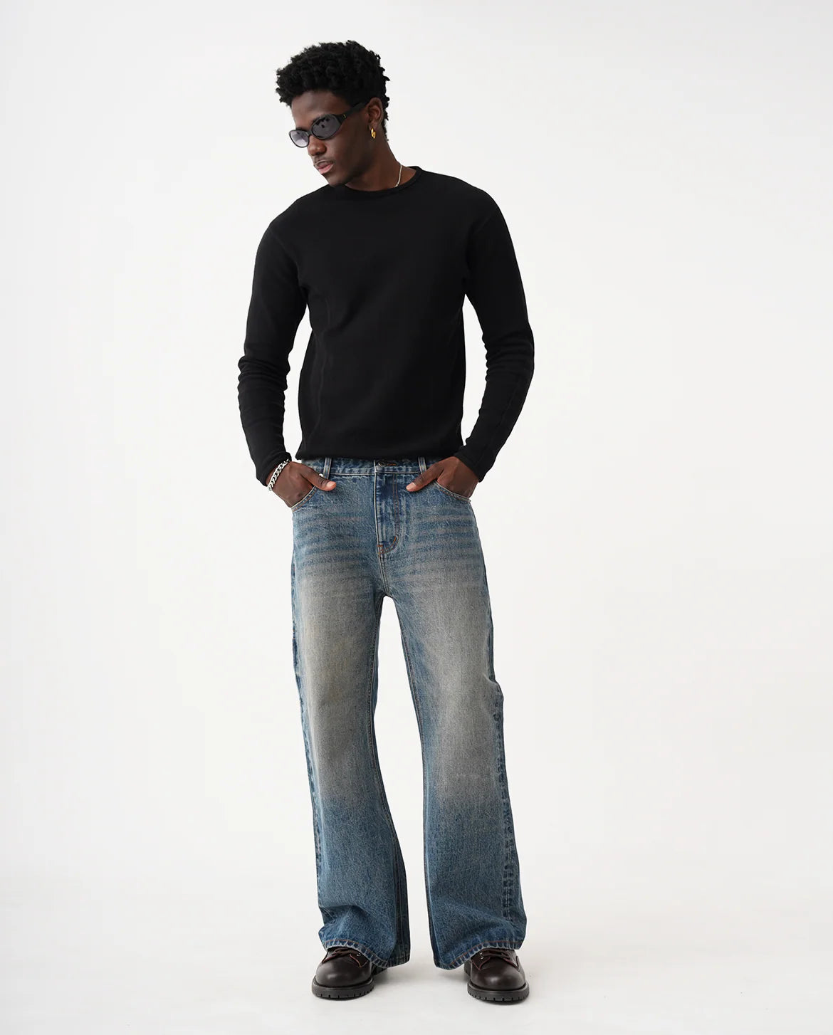 Raw Selvedge Bootcut Jeans - Indigo