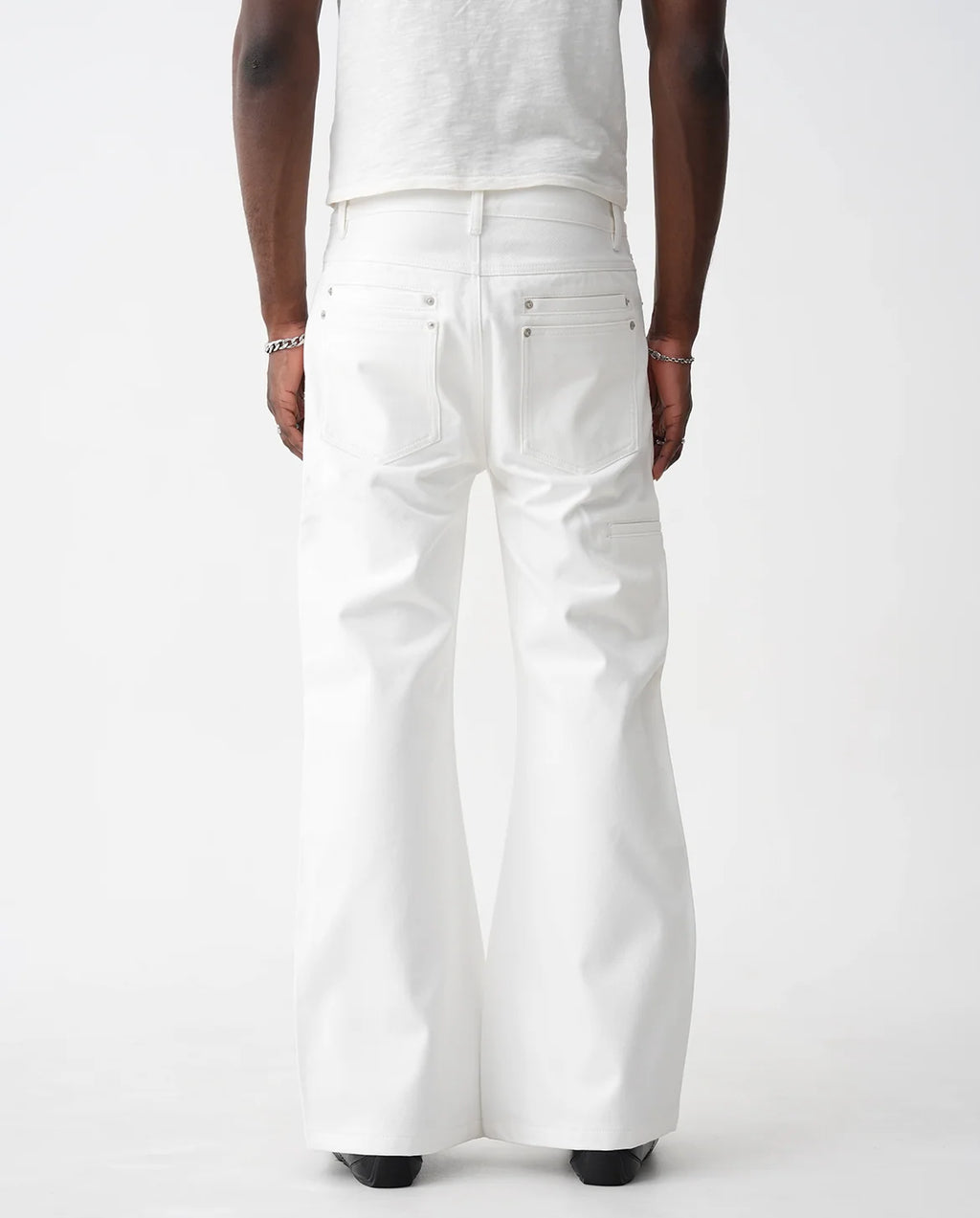 Raw Selvedge Bootcut Jeans - White