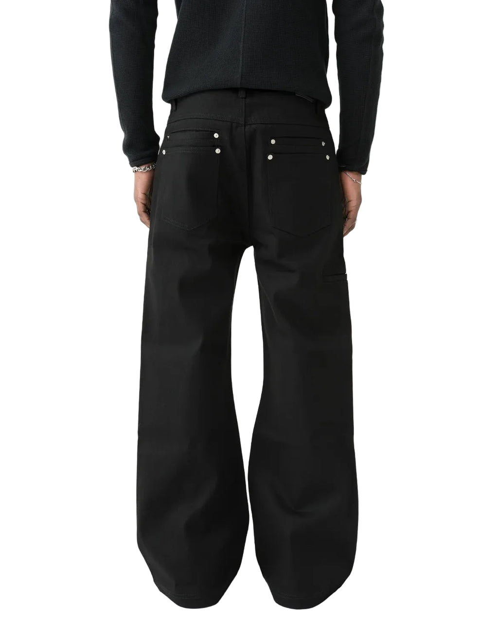 Raw Selvedge Bootcut Jeans - Jet Black