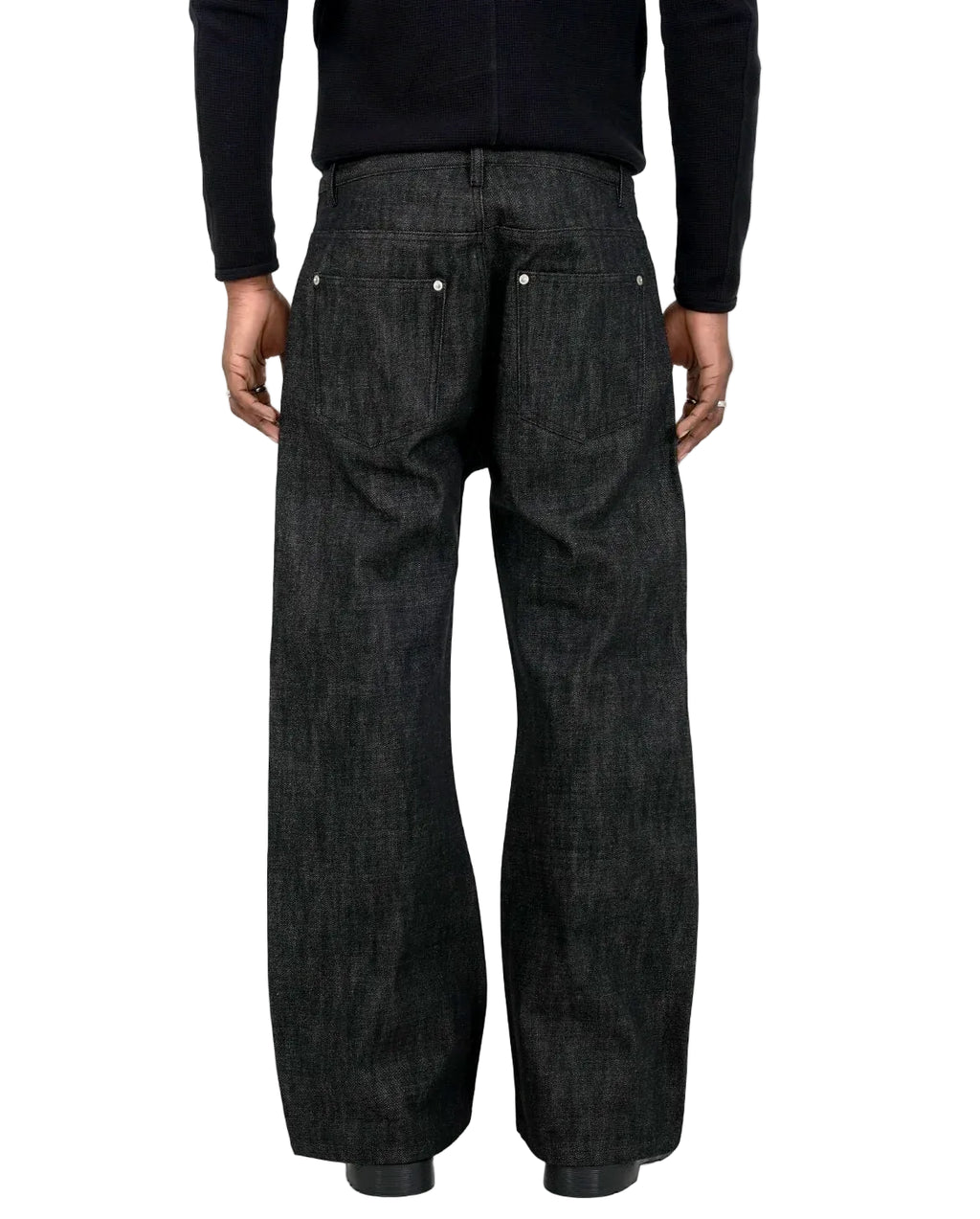Raw Selvedge Bootcut Jeans - Black