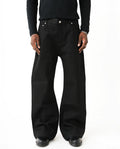 Raw Selvedge Bootcut Jeans - Jet Black