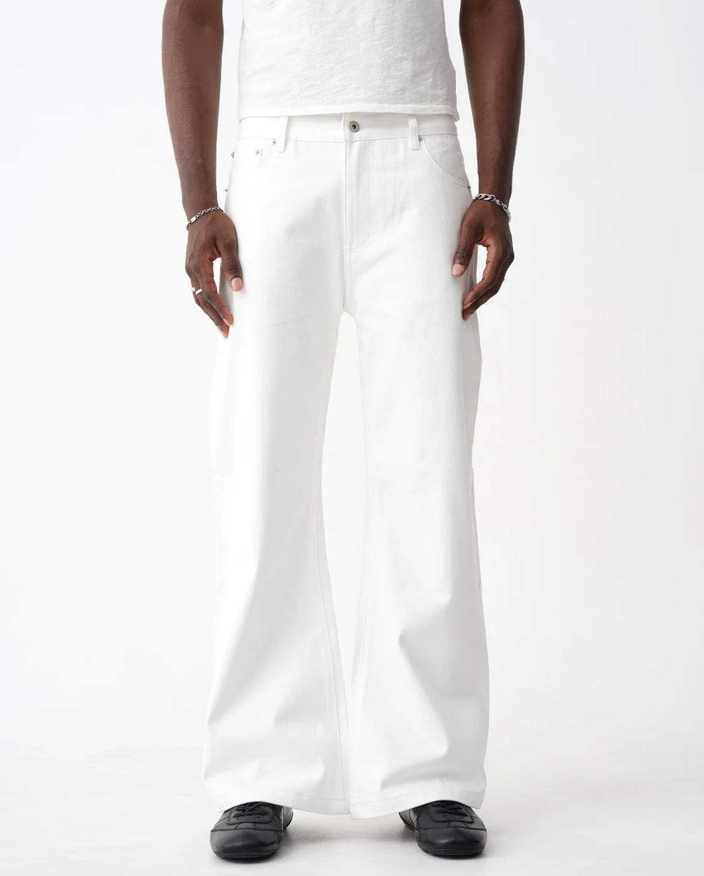 Raw Selvedge Bootcut Jeans - White