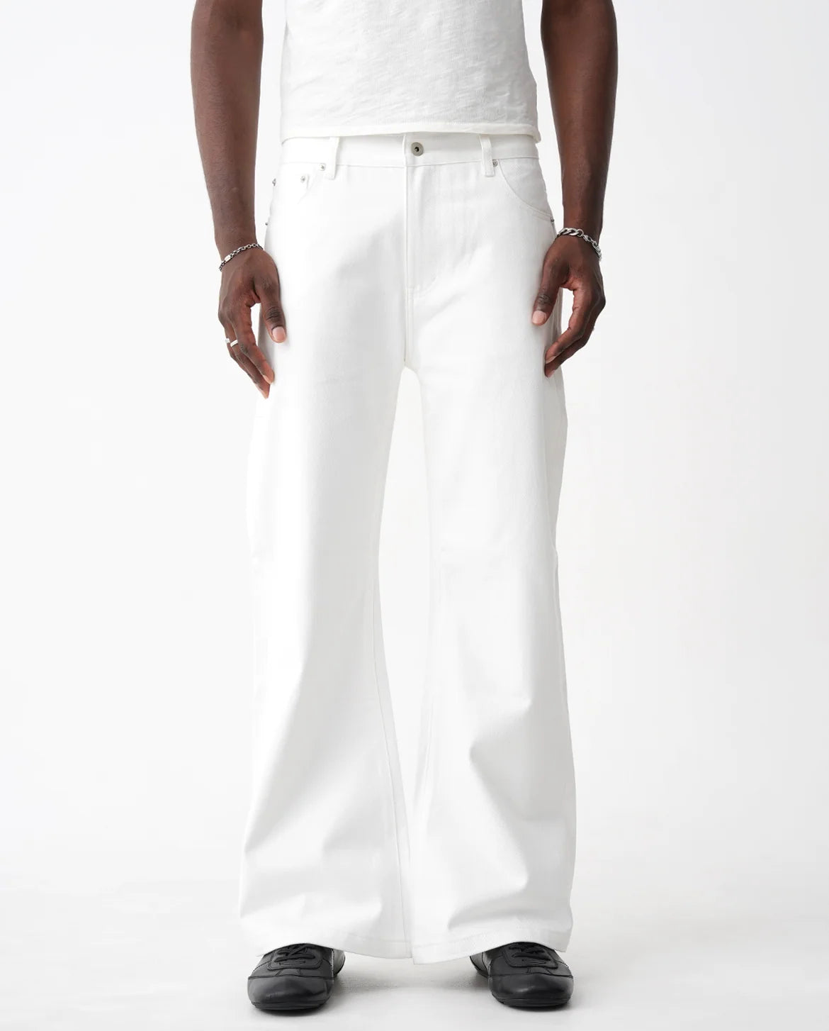 Raw Selvedge Bootcut Jeans - White