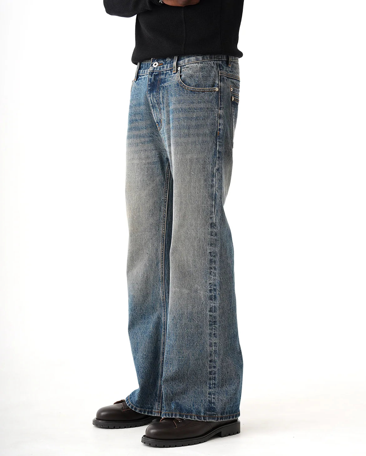 Raw Selvedge Bootcut Jeans - Indigo