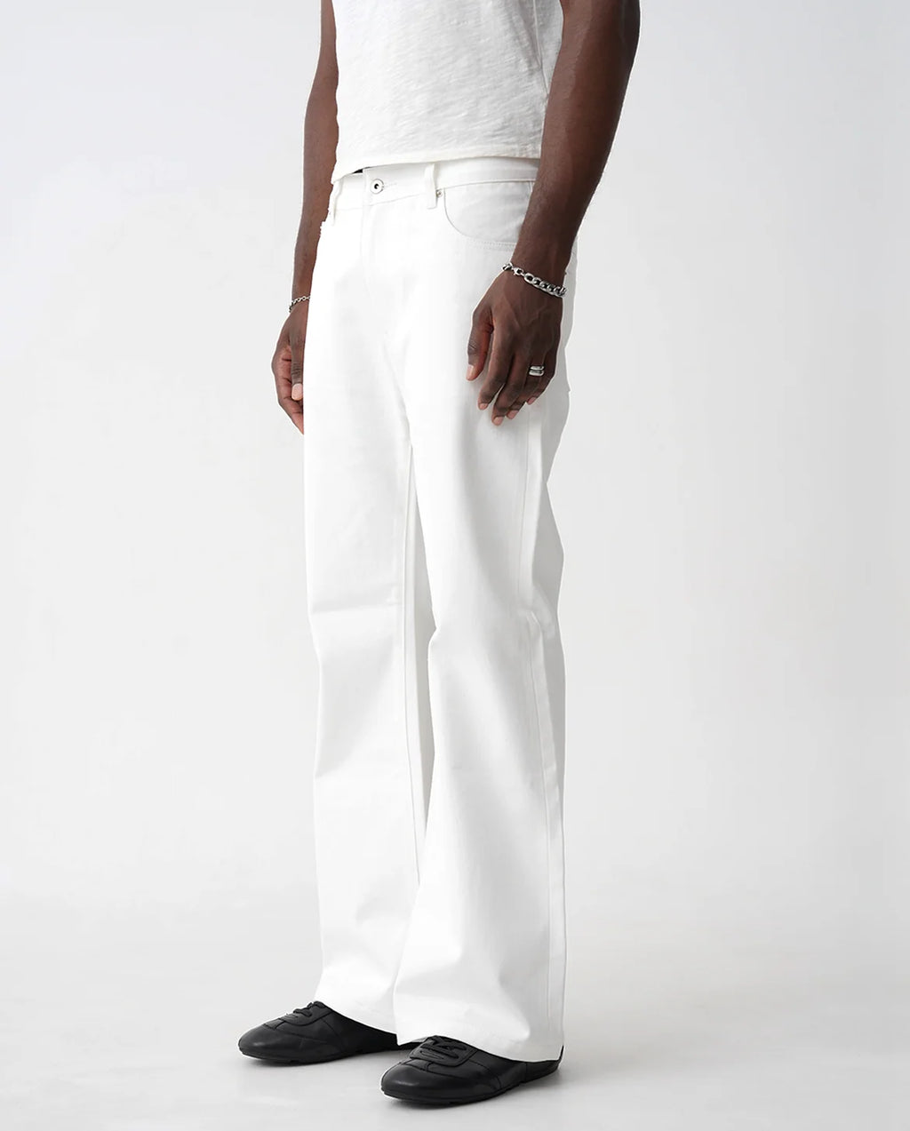 Raw Selvedge Bootcut Jeans - White