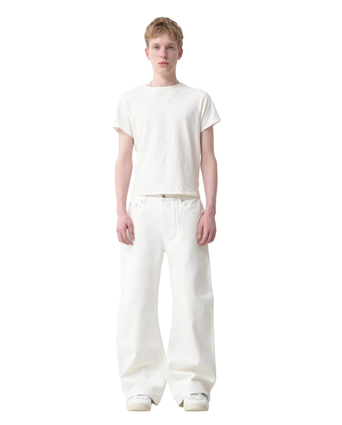 Raw Selvedge Bootcut Jeans - White