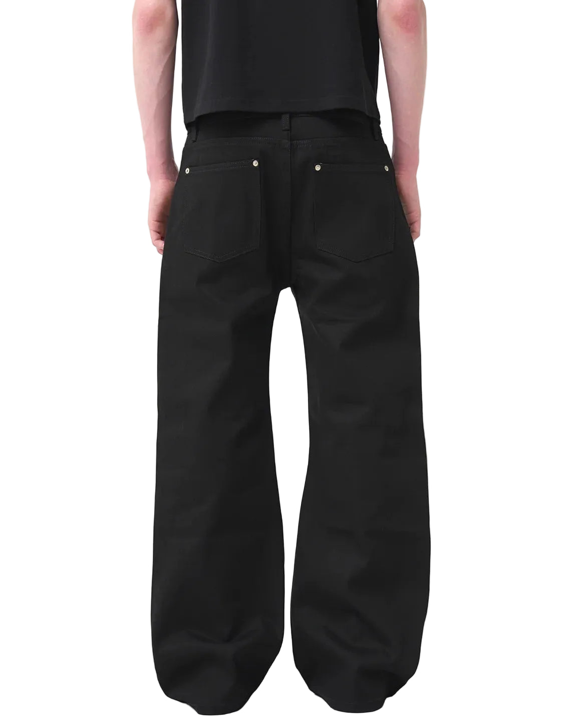 Raw Selvedge Bootcut Jeans - Jet Black